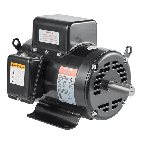 Amocart 7.5HP Air Compressor Motor 230V 31.6Amps Electric Single Phase Motor 3450RPM 184T Frame for Compressors CW/CCW Rotation