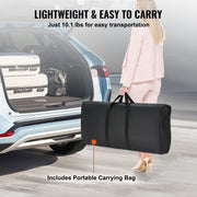Load image into Gallery viewer, Amocart Folding Portable Bar Table Tradeshow Podium Table for Party Picnic Exhibition Include Carrying Case Storage Shelf Skirt
