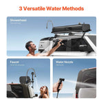 Amocart Roof Rack Water Tank Multi-Dispensing Outdoor Tank  High-Capacity Aluminum Tank with Pressurization Port Fit for Trunk