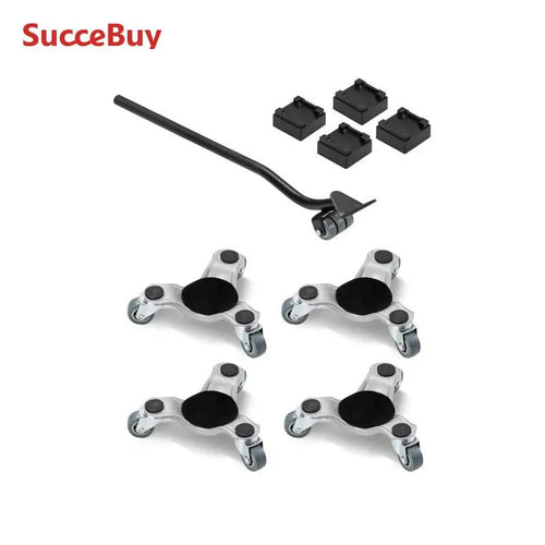 Amocart 4pcs Furniture Dolly Movers with Triangle Swivel Caster & 3 Wheels Fridge Lift Mover Tool Set for Home Appliances Sofa