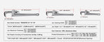 Amocart Pipe Wrench Aluminum Straight Pipe Wrench Adjustable Plumbing Wrench High Strength Jaw & Ergonomic Handle Automotive