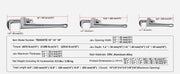 Load image into Gallery viewer, Amocart Pipe Wrench Aluminum Straight Pipe Wrench Adjustable Plumbing Wrench High Strength Jaw &amp; Ergonomic Handle Automotive
