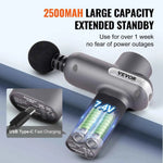 Amocart Mini Massage Gun Percussion Muscle Massage Gun for Athletes w/ 5 Speed Levels & 6 Massage Heads for Pain Relief Muscle