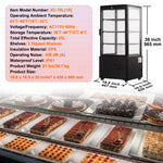 Amocart Refrigerated Display Case Countertop Pastry Display Case Lighting TURBO Cooling FrostFree AirCooling Rear Sliding Door