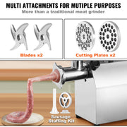 Load image into Gallery viewer, Hachoir à viande électrique commercial Amocart en acier inoxydable avec 3 plaques de meulage
