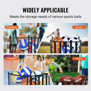 Load image into Gallery viewer, Amocart Rolling Sports Ball Storage Cart Sport Equipment for Indoor Outdoor Steel Storage Rack for Garages Gym and Schools
