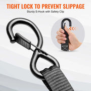 Load image into Gallery viewer, SucceBuy 4pcs Trailer Ratchet Tie Down Straps with Padded Handles Hook Brake Binding Belt for Moving Securing Cargo Motorcycle
