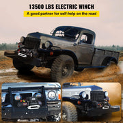 Load image into Gallery viewer, VEVOR 13500LBS Electric Truck Winch12v Electric Winch ATV Synthetic Rope with Remote Control for 4X4 Car Trailer ATV Truck
