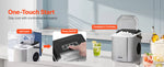Amocart Countertop Ice Maker 9 Cubes Ready in 6 Mins 26lbs in 24Hrs Self-Cleaning Portable Ice Maker with Ice Scoop and Bask