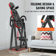 Bild in Galerie-Viewer laden, with Headrest, Ankle Lock SucceBuy Inversion Table, Decompression Back Stretcher Machine, Strength Training Equipment

