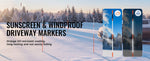 Amocart Driveway Markers 48 inch 0.4 inch Diameter Fiberglass Poles Snow Stakes For Parking Lots Walkways Easy Visibility