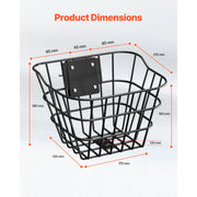Charger l'image dans la visionneuse de galerie, SucceBuy Front Bike Basket Electric Scooter Basket - Max Bearing 20 lbs Construct from Solid Steel Kids / Adults Bicycle Basket
