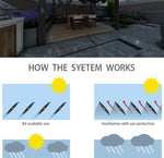 Aluminum Pergola Rainproof Electrically Adjustable Gazebo Electric Louvered Awning Outdoor Patio Sunshade