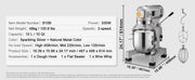 Bild in Galerie-Viewer laden, Amocart 10L/14L/28.5L/18.7L Commercial Food Mixer Commercial Stand Mixer with 3 Adjustable Speeds 550W 1100W Dough Mixer
