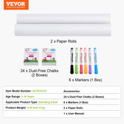 Bild in Galerie-Viewer laden, Amocart 32PCS Kids Drawing Board Painting Accessories with Chalks Dry-Erase Markers &amp; Paper Kit for Desktop/Standing Art Easel
