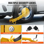 Amocart Wheel Lock Clamp 1/2 Pack Trailer Wheel Lock Heavy-Duty Anti Theft Tire Lock Adjustable Tire Boot Lock Tire Claw for RV