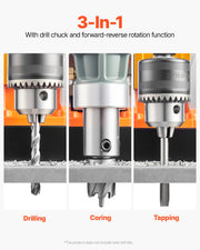 Charger l'image dans la visionneuse de galerie, Amocart Magnetic Drill 1450W Motor Boring Diameter 2810 lbf Portable Electric Mag Drill Press Variable Speed Drilling Machine
