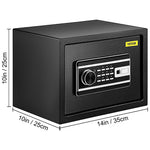 Amocart Fingerprint Locks Safe Deposit Box 0.8/2.1 Cubic Feet Digital Electronic Secret Hidden Piggy Bank for Money Guns File