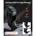 Amocart Gun Safe Slider Handgun Safe Fingerprint/Password/Key 3-Way Quick Access Case Box with LED for Nightstand Bedside Desk