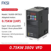 Load image into Gallery viewer, NEW SU600 VFD 0.75KW/1.5KW/2.2KW/3.7KW/5.5KW 220V/380V inverter Variable Frequency Drive Speed Controller for 3-phase Motor
