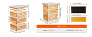 Load image into Gallery viewer, SucceBuy Bee Hive Deep Box Starter Kit 100% Beeswax Coated Natural Cedar Wood Langstroth Beehive Kit Transparent Acrylic
