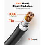 Amocart 100FT Solar Panel Extension Cable 10AWG 6mm² IP67 Waterproof Solar Extension Cable for Home Ship and RV Solar Panels