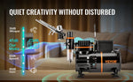 Amocart Airbrush Kit, Dual Fan Air Compressor Professional Airbrushing System Kit Airbrushes Mixing Wheel Cleaning Brush Set