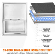 Load image into Gallery viewer, Amocart Drop in Ice Chest Stainless Steel Ice Cooler Commercial Ice Bin with Sliding Cover Outdoor Kitchen Ice Bar
