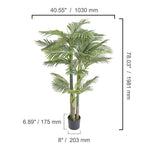 Amocart Artificial Palm Tree 4/5/6 FT Faux Plant Secure PE Material & Anti-Tip Tilt Protection Low-Maintenance Plant for Home