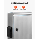 Amocart Outdoor Electrical Box 20 x 16 x 8 in Stainless Steel Ventilated Electrical Enclosure with Thermostat and Fan, Rain Hood, Hinge Connection, Wall/Pole Mounted
