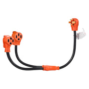 Charger l'image dans la visionneuse de galerie, SucceBuy Adaptateur répartiteur en Y Prise 4 broches 240 V pour sèche-linge avec poignée de préhension Câble STW 10 AWG/Câble STW 6/3+8/1 pour chargeur VE, sèche-linge, camping-car
