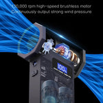 Zten Portable Air Violent Blower Mini Turbo Jet Fan Handheld Brushless Motor 130,000 RPM Wind Speed 52m/s industrial Duct Fan
