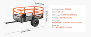 Load image into Gallery viewer, Amocart Garden Utility Trailer 28 Cu.Ft. &amp; 1800lbs ATV UTV Trailer Tow Behind Steel Dump Trailers for Lawn Tractor Garden Waste
