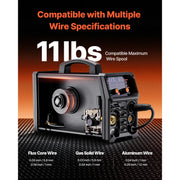 Load image into Gallery viewer, SucceBuy 5-in-1 MIG Welder 200Amp Pluse Mig Welding Machine Gas MIG/Flux Core MIG/Stick/Lift TIG with LCD Screen Display Welder
