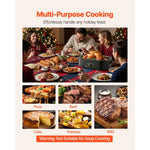 Amocart Electric Roaster Oven 24 QT Turkey Roaster Oven with Self-Basting Lid 1450W Roaster Oven Defrost&Warm Function black