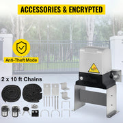 Load image into Gallery viewer, Amocart Electric Sliding Gate Opener with 2 Remote Controls Gate Operator Hardware Heavy Duty Track Driveway Motor for Security
