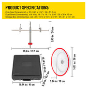 Charger l'image dans la visionneuse de galerie, Amocart Adjustable Steel Hole Saw Cutter Kit 40-200mm w/ Shield Hole Cutter Drill Bit DIY Tool Sheetrock Veneer Slate
