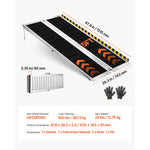 SucceBuy 12/24/36/48/60/72/84/96/120in Portable Door Threshold Ramp 800LBS Aluminum Folding Handicap Curbs Ramp for Wheelchair