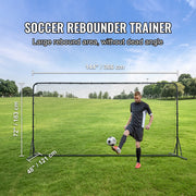 Load image into Gallery viewer, SucceBuy 12x6FT Soccer Rebounder Net Iron Soccer Training Equipment Sports Football Training Gift Perfect for Solo/Team Practice - AMOCART
