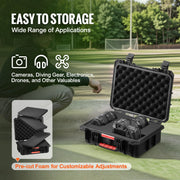 Load image into Gallery viewer, SucceBuy IP67 Weatherproof Hard Case Heavy Duty Protective Case w/ Pre-cut Foam and Handles for Travel Hunting Military Cameras
