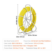 Charger l'image dans la visionneuse de galerie, Amocart Fish Tape Fiberglass 425/492/600/656 ft Duct Rodder Fishtape Wire Puller Fishing Tools for Walls and Electrical Conduit
