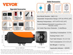 Amocart Bluetooth Diesel Air Heater 12V 2KW Diesel Heater with Remote Control and LCD Diesel Parking Heater for RV Trailer Boat