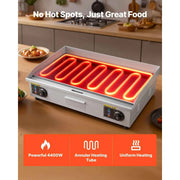Load image into Gallery viewer, Amocart Commercial Electric Griddle 122-570°F Adjustable Stainless Steel Countertop Full Flat with Spatulas Brushes for Steak

