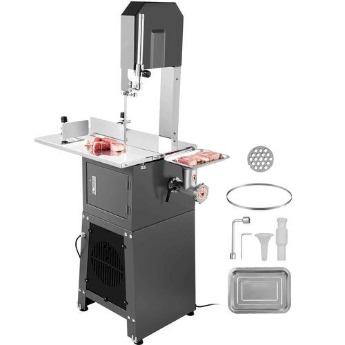 Amocart 550W 850W 1500W 1800W Commercial Electric Meat Bandsaw Stainless Steel Frozen Meat Cutter with Blade for Rib Pork Beef