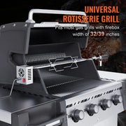 Load image into Gallery viewer, Amocart Universal Grill Rotisserie Kit for Grills, Electric BBQ Grill with 9W Motor Stainless Steel Automatic Grilling Kit
