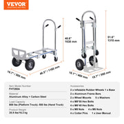 Load image into Gallery viewer, SucceBuy Folding Hand Truck Aluminum Heavy Industrial Collapsible Dolly Cart for Transport and Moving in Warehouse Supermarket
