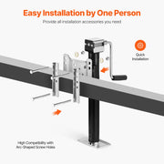 Load image into Gallery viewer, SucceBuy 5000Lbs Trailer Jack Dynamic Swivel Bolt-on 11.5 to 25.7in Lift Trailer Jack Stand with Handle RV Horse Yacht Trailer
