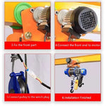 Electric Winch With Pulley,1500KG/1.5T Remote Control Lifting Crane Winch 30m, Electric Lifting Motor 110V/220V/380V