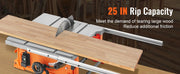 Charger l'image dans la visionneuse de galerie, 【From China】SucceBuy Table Saw 10-inch 8-Amp 25-in Max Rip Capacity 40T Blade Portable Compact For Jobsite DIY Woodworking, Furn
