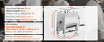 SucceBuy 10 20 30 40L Manual Meat Mixer Fixed Tank Meat Processing Equipment Sausage Mixer Machine with Lid Handle Gear Reducer